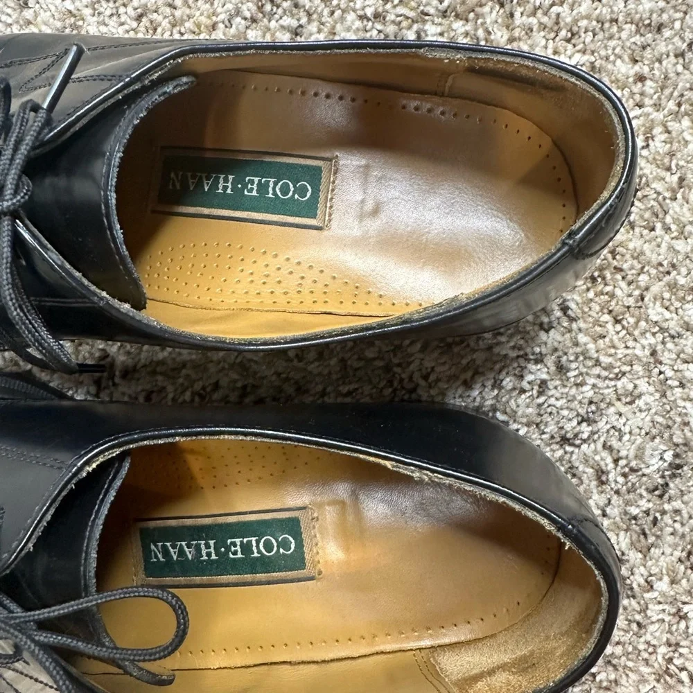 Cole Haan Men's‎ Caldwell 10D Black Leather Oxford Dress Shoes